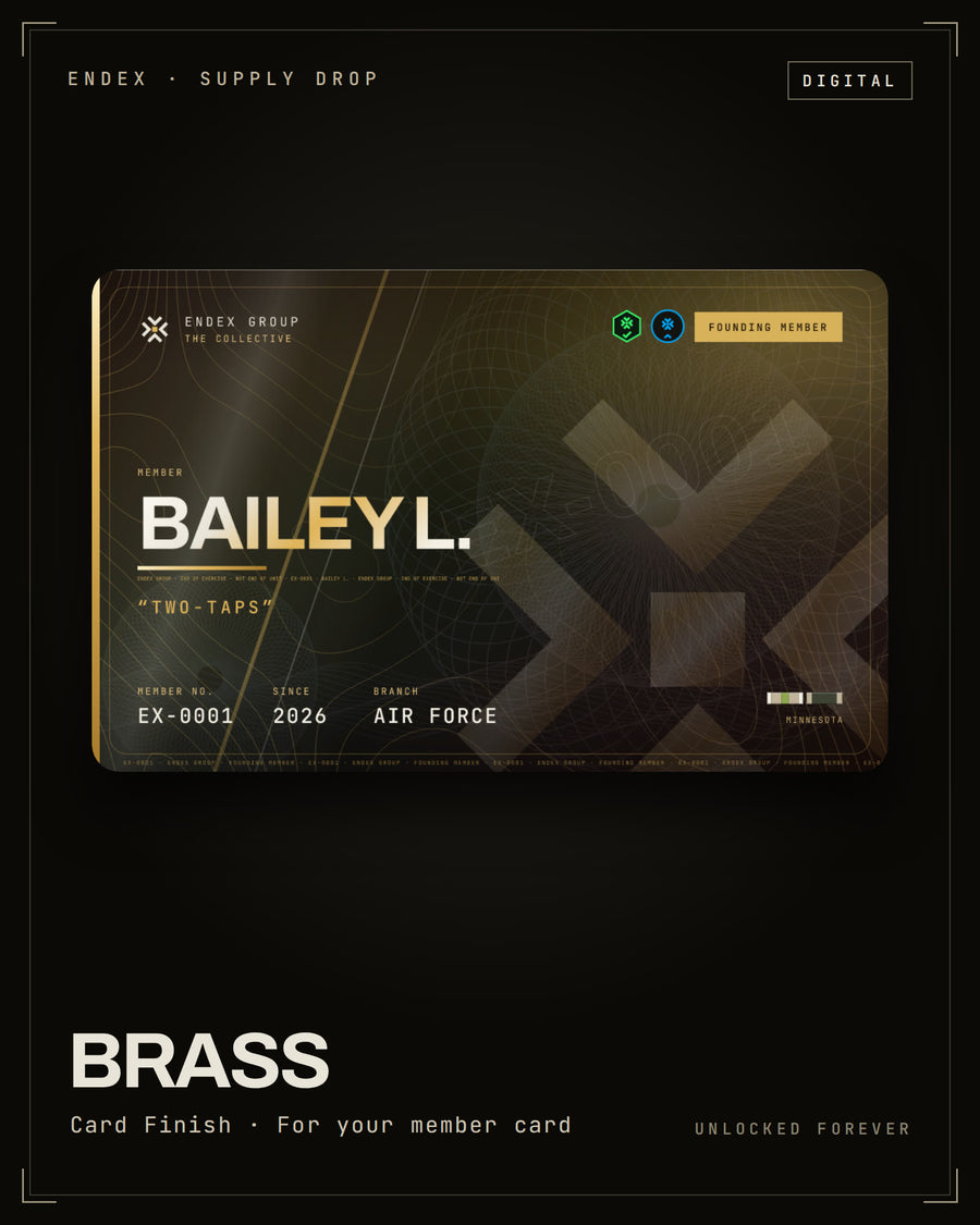 Brass card finish