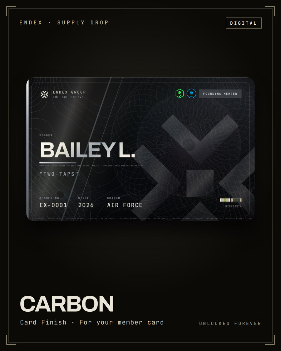 Carbon card finish