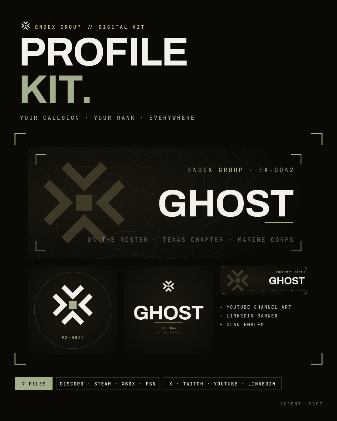 ENDEX Profile Kit, Sage accent