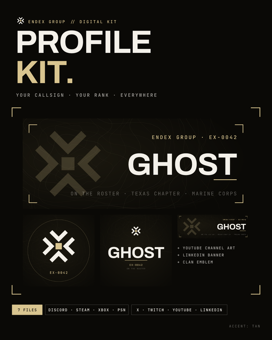 ENDEX Profile Kit, Tan accent
