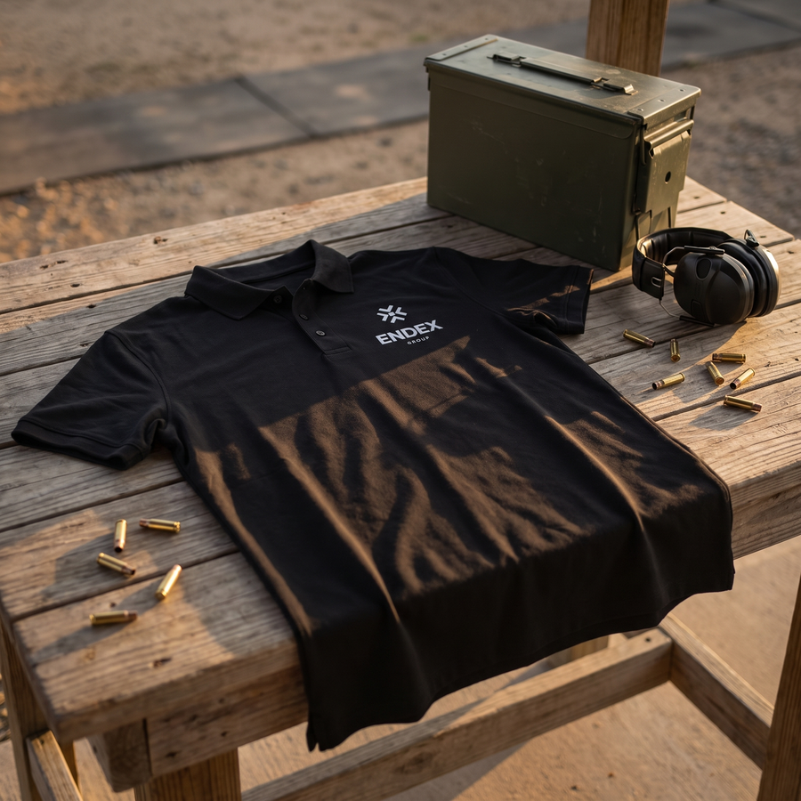 ENDEX Group Consolidate Tee in Black — lifestyle shot