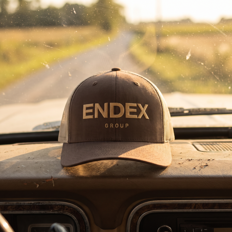 ENDEX Group Bronze Trucker Cap — lifestyle shot