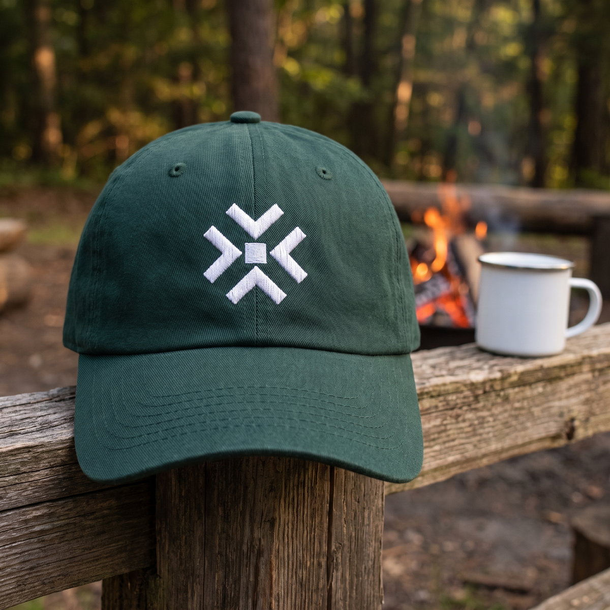 ENDEX Group The Dad Cap in Spruce — lifestyle shot