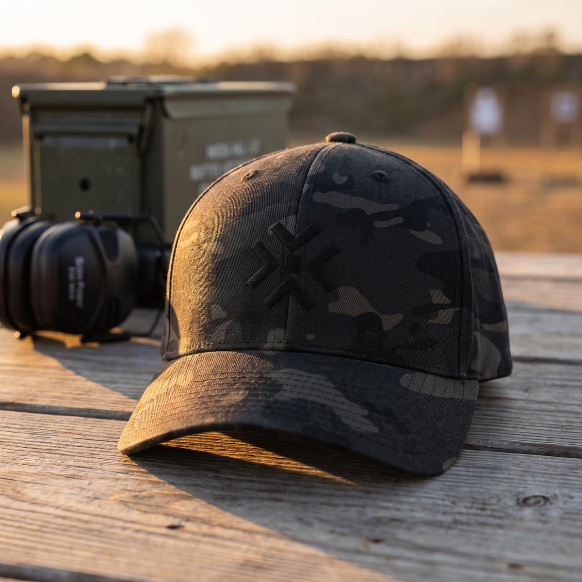 ENDEX Group Field Cap in Multicam Black — lifestyle shot
