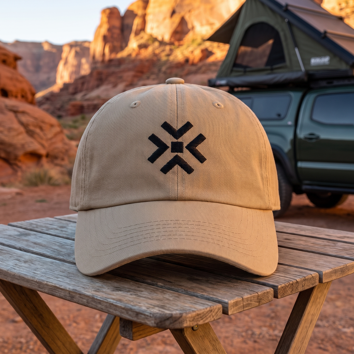ENDEX Group Another Dad Hat in Khaki — lifestyle shot