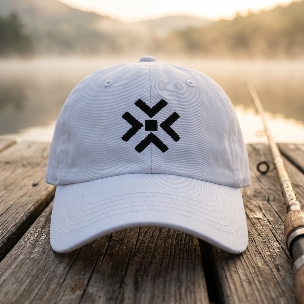ENDEX Group Another Dad Hat in White — lifestyle shot