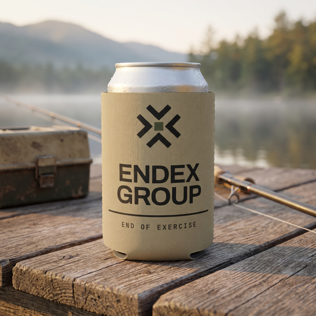 ENDEX Group Muster Can Cooler — lifestyle shot