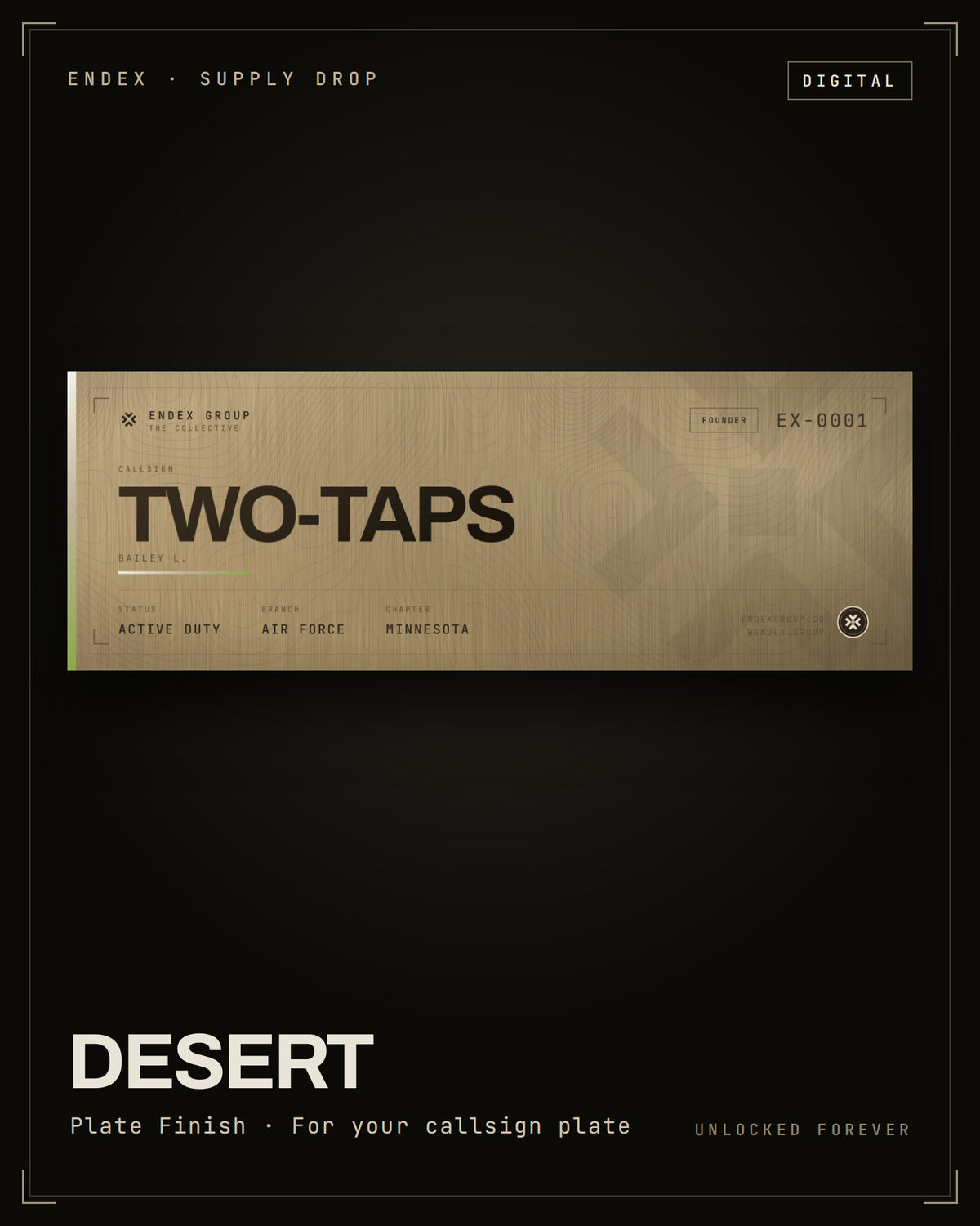 Desert plate finish