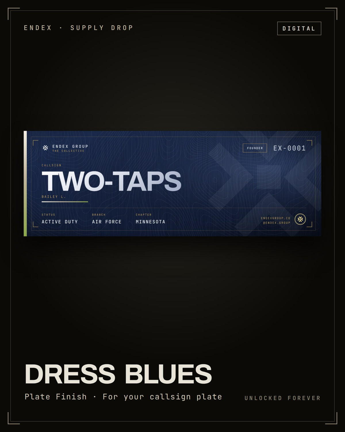 Dress Blues plate finish