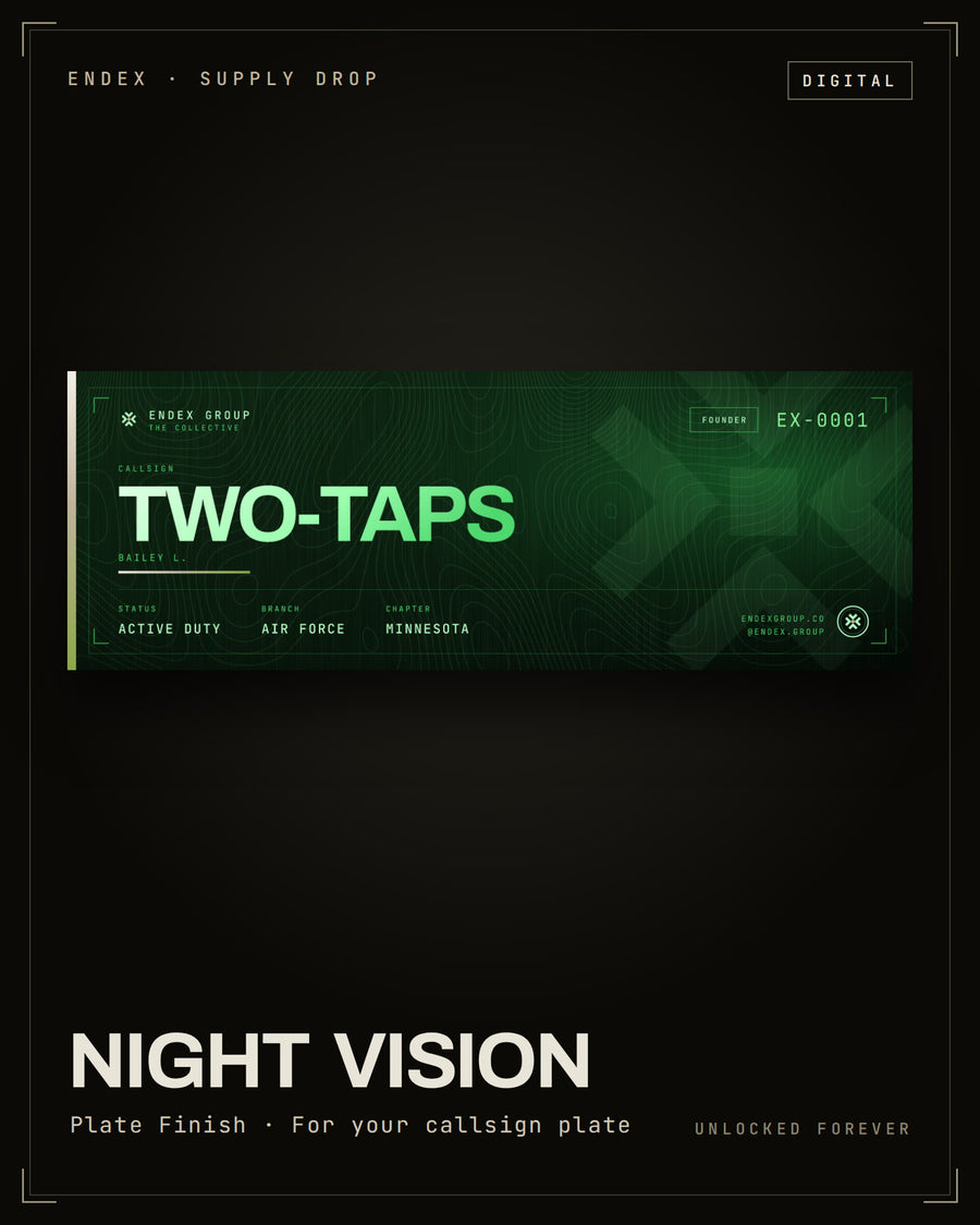 Night Vision plate finish